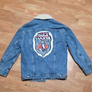 Alice Cooper Upcycled Jean/Sherpa Jacket
